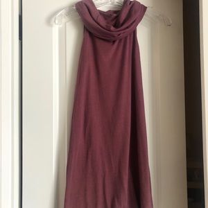 Heathered Cowl Neck knit Dress, mini